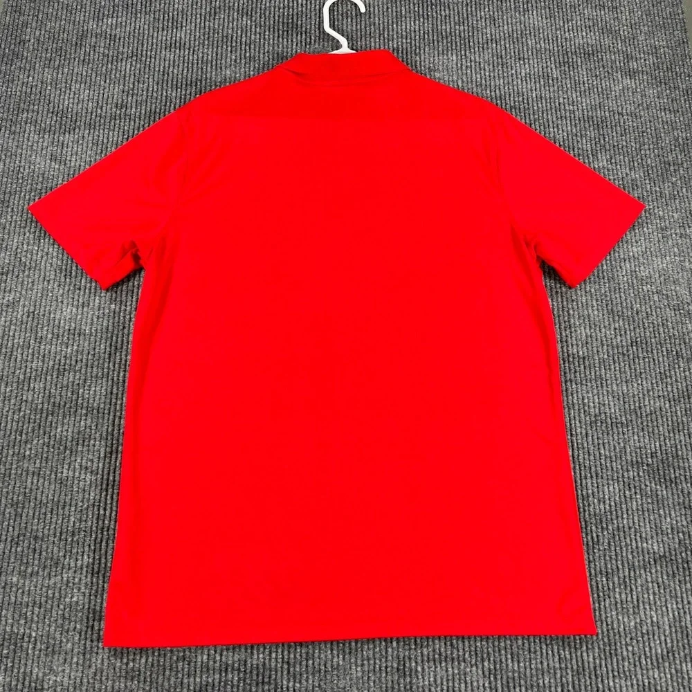 Nike Polo Shirt Mens Large Red Short Sleeve Golf Standard Fit Outdoor Casual